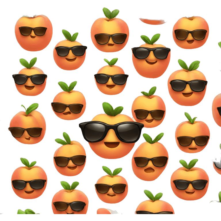 Peach with sunglasses  emoji