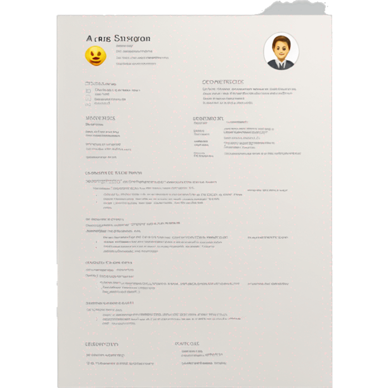 Resume paper document cv emoji