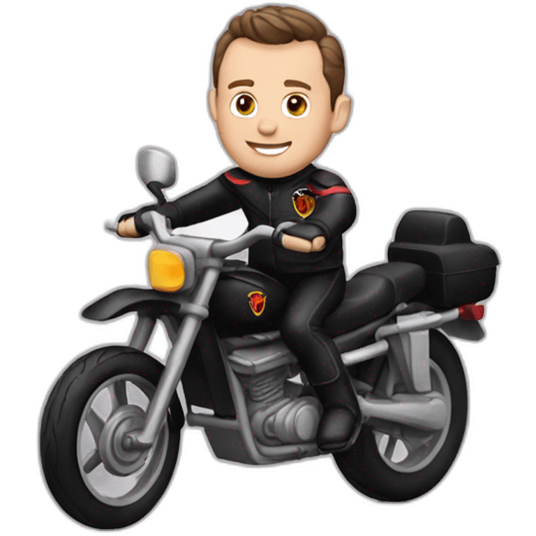 Jonathan Toews riding a motorcycle emoji