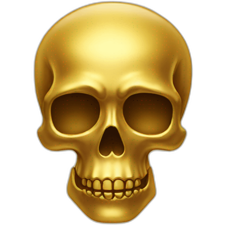 Gold skull emoji