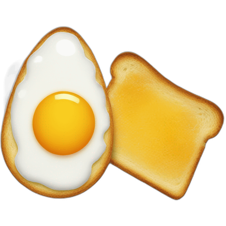 Sunny side up eggs and toast emoji