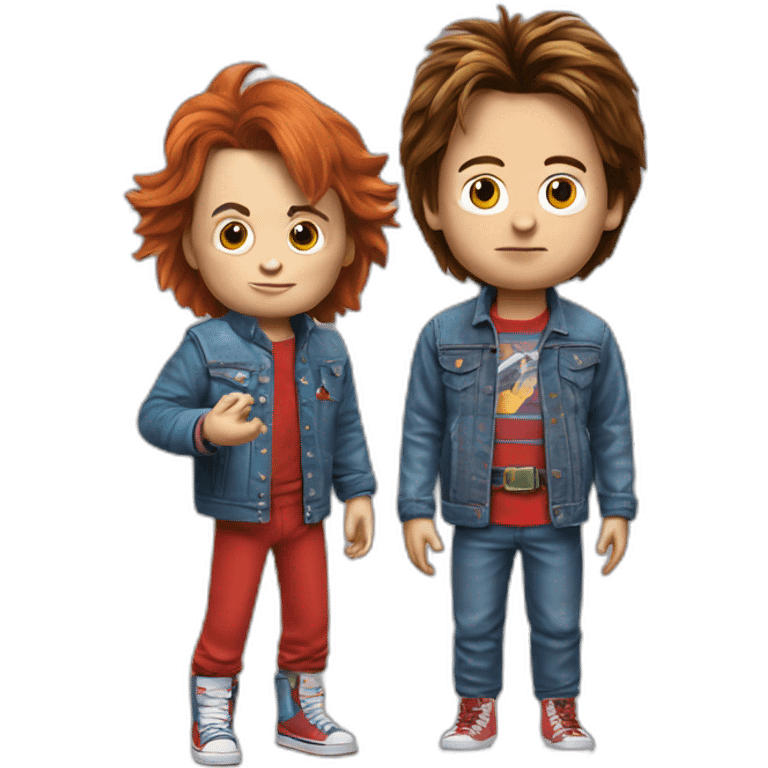 Marty mcfly and Chucky emoji