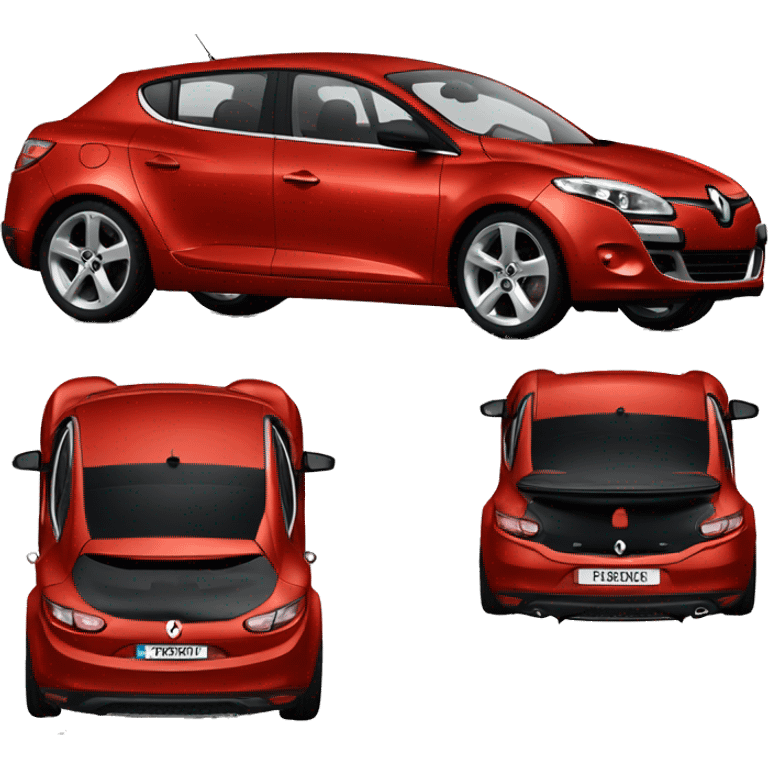 Renault megane 2nd gen sedan red emoji