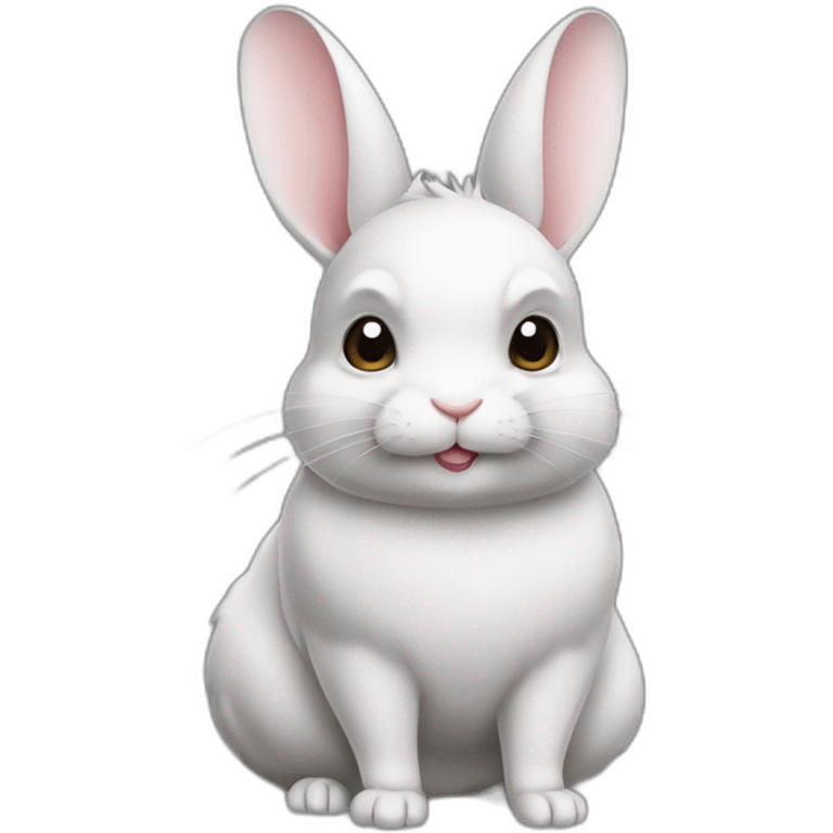 Chinchilla sui le dos d'un lapin emoji