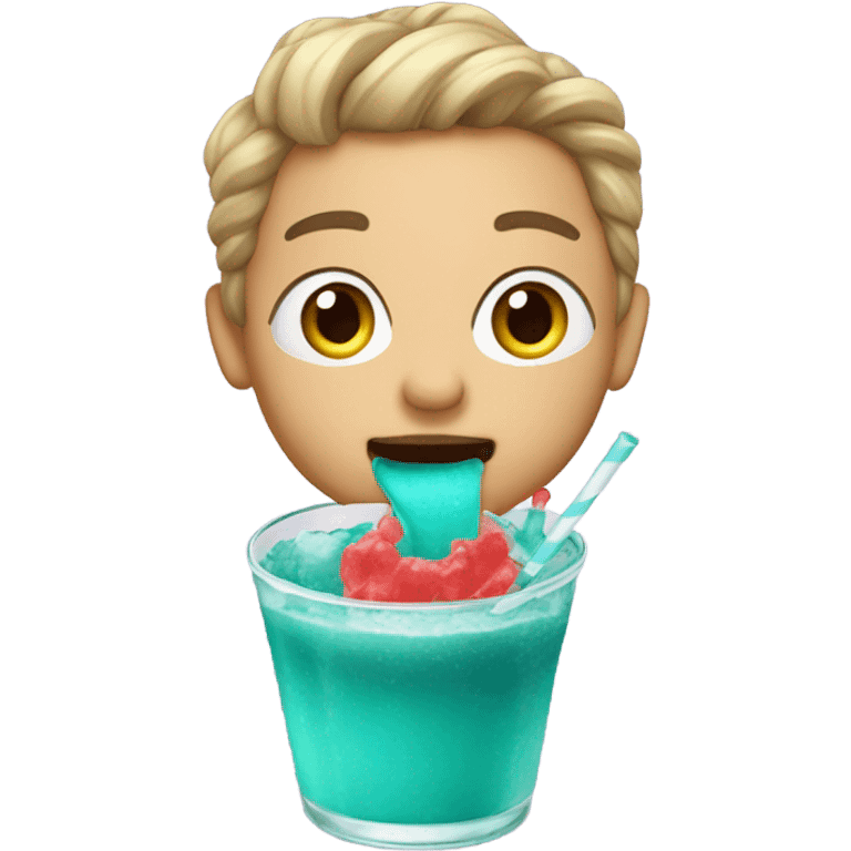 Turquoise slushie emoji