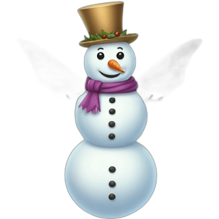 Snowman fairy emoji