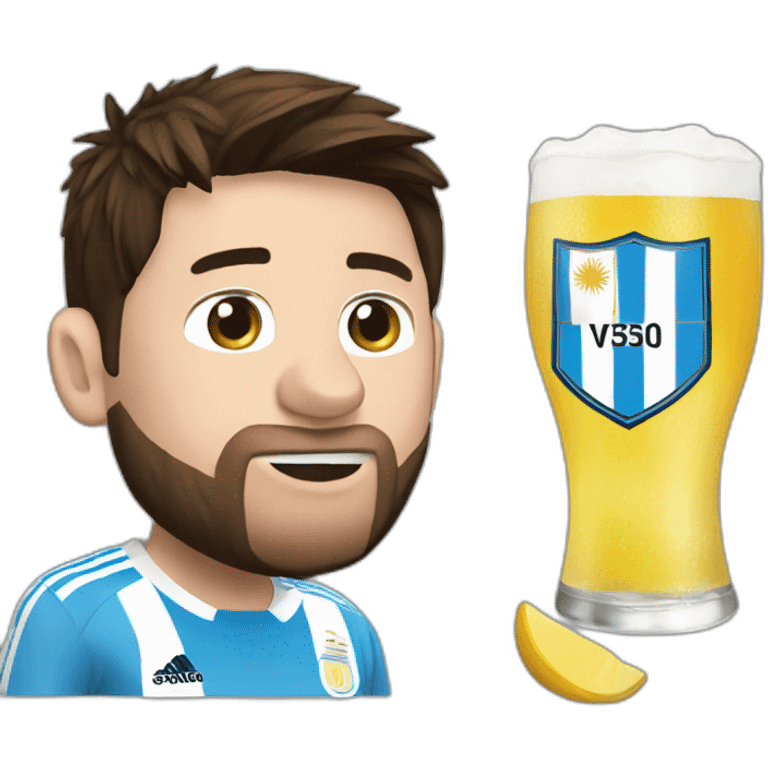 messi argentinian drinking emoji