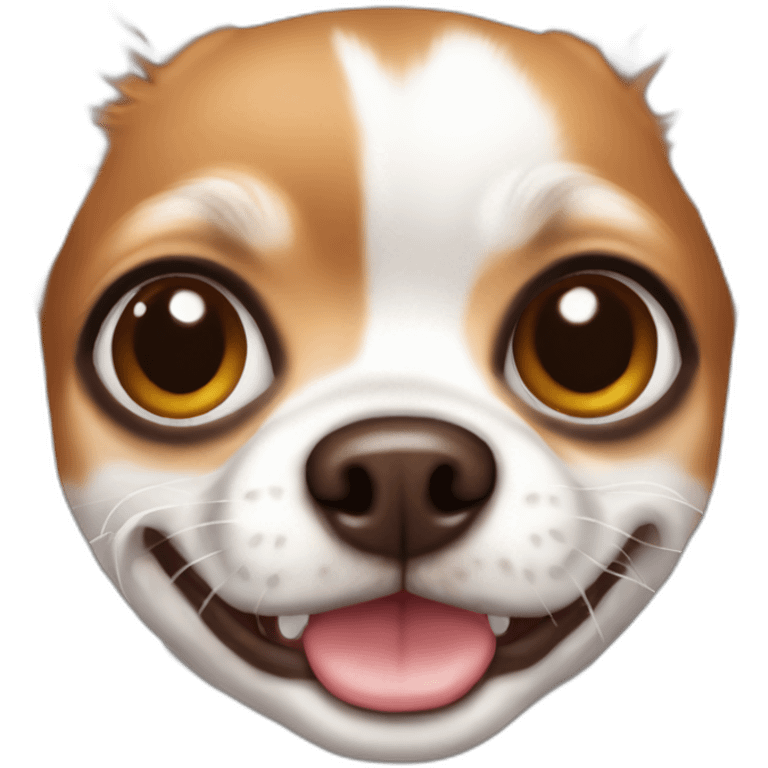 brown and white chihuahua emoji