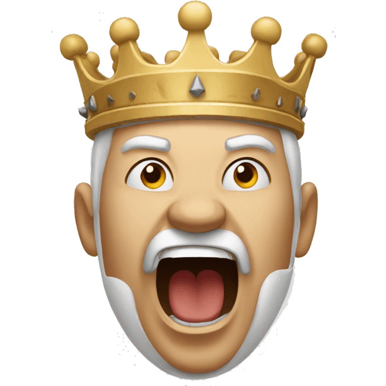 yelling white king emoji