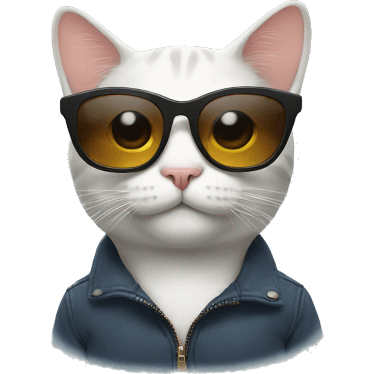 Cat with sunglasses emoji