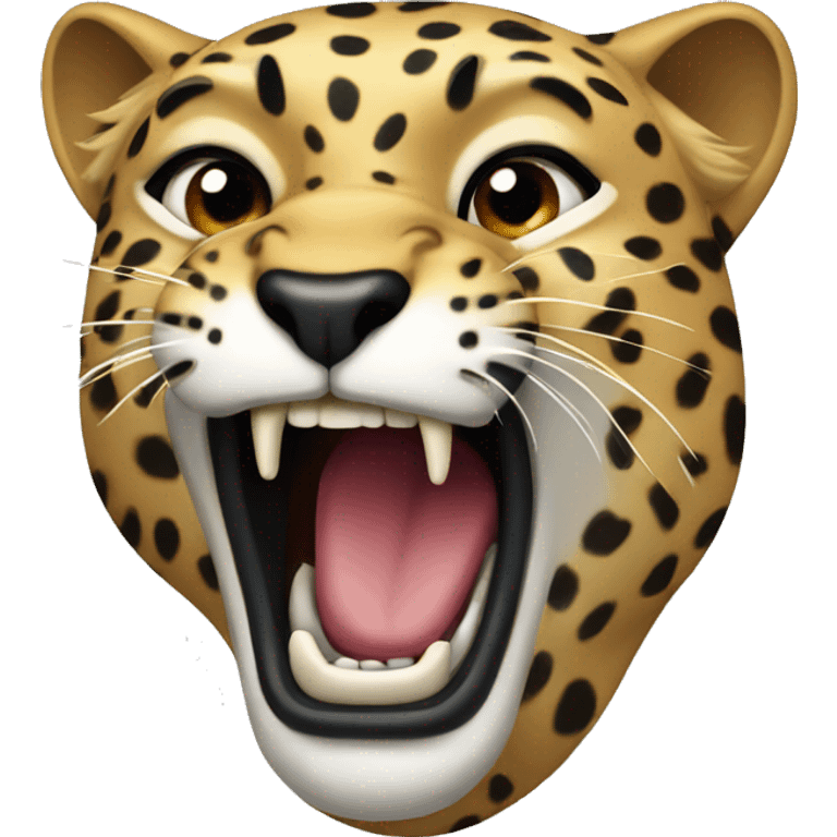 leopard roaring  emoji