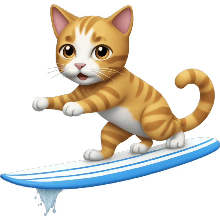 Cat surfing  emoji