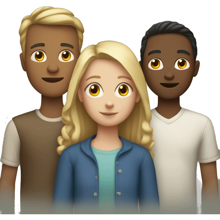 white Family with 3 kids : Eldest is girl and 2 boys emoji