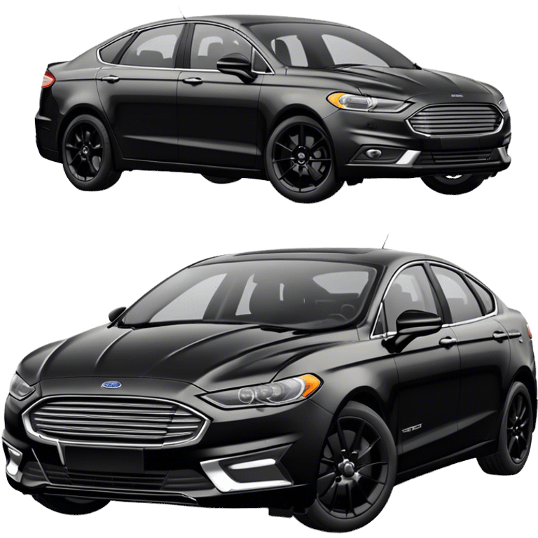 black colored 2025 Ford fusion with black rims emoji