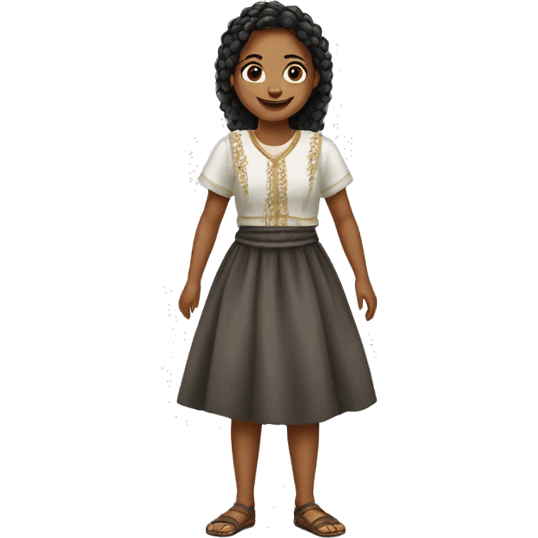 menina com roupa tradicionais alemã emoji