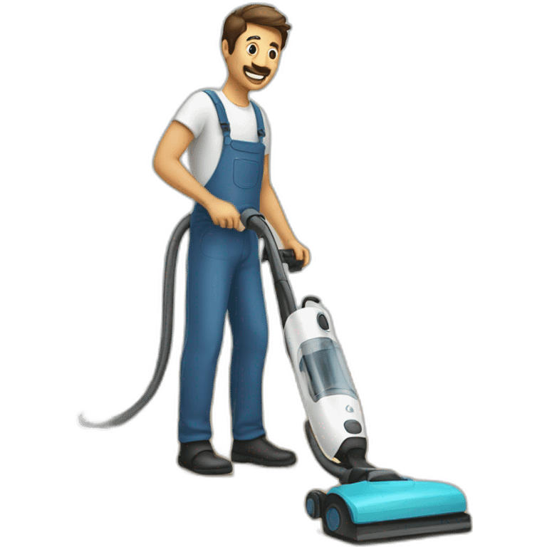 Man using vacuum cleaner emoji