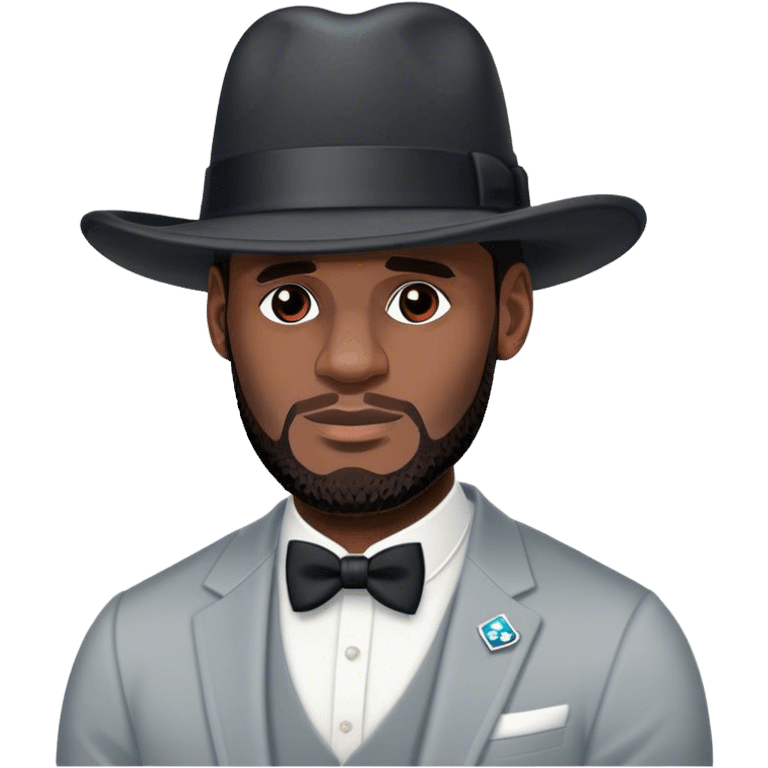 LeBron James wearing a derby hat emoji