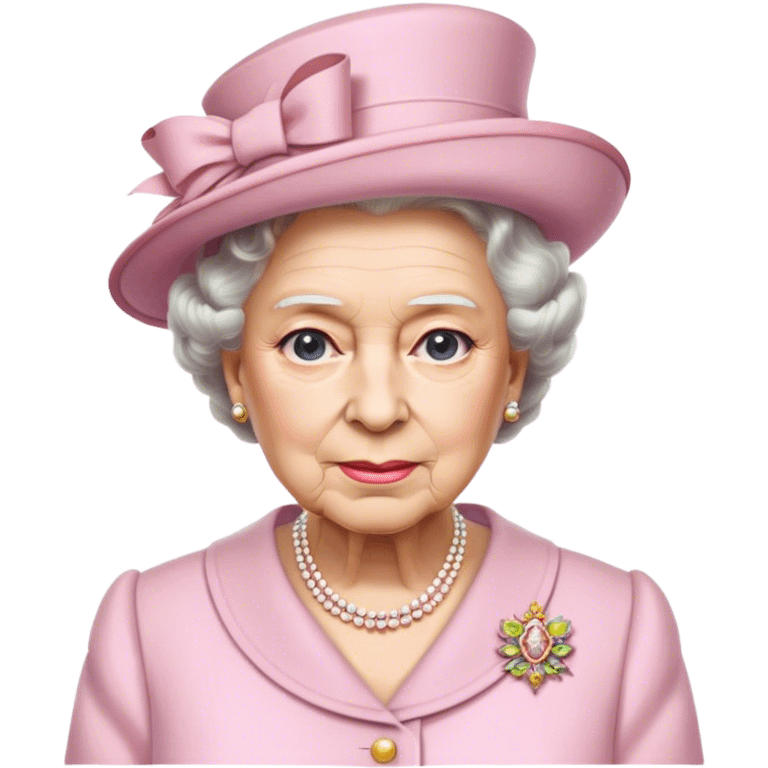 
Queen Elizabeth in pastel clothes emoji