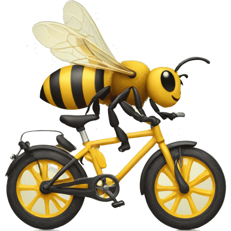 bee riding a bike emoji