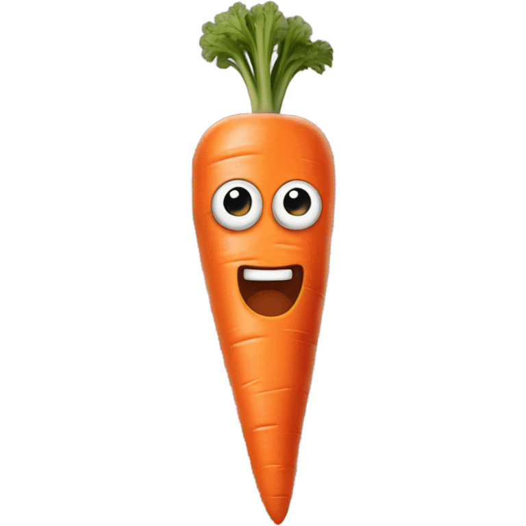 Carrot with eyes emoji