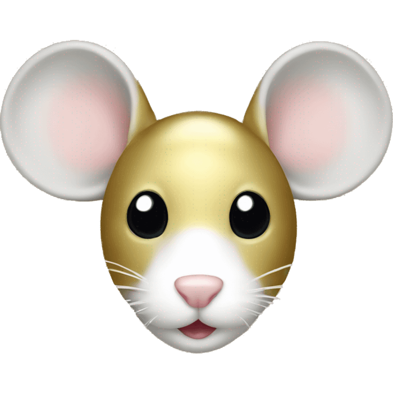 mouse gold and white emoji