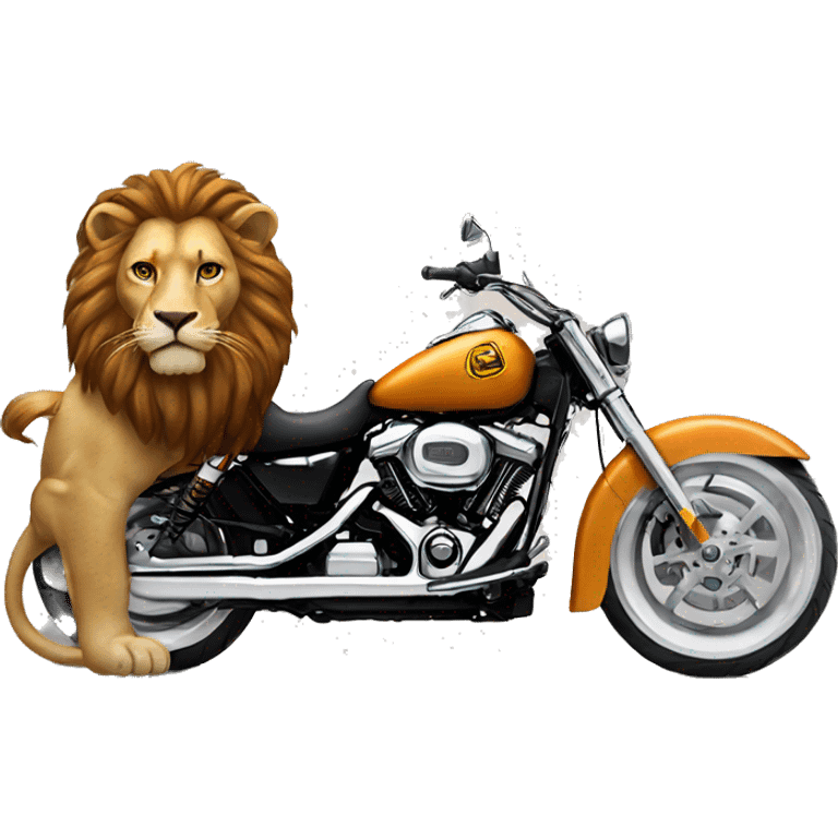 Lion on a Harley  emoji