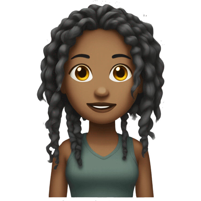 Girl with locs emoji