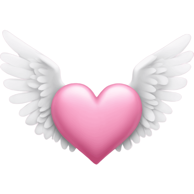 pink heart with white wings emoji