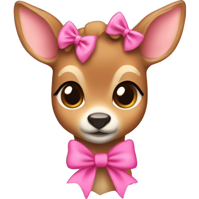 fawn with a pink bow emoji