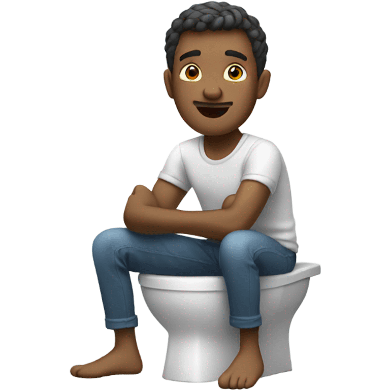 Man on toilet emoji