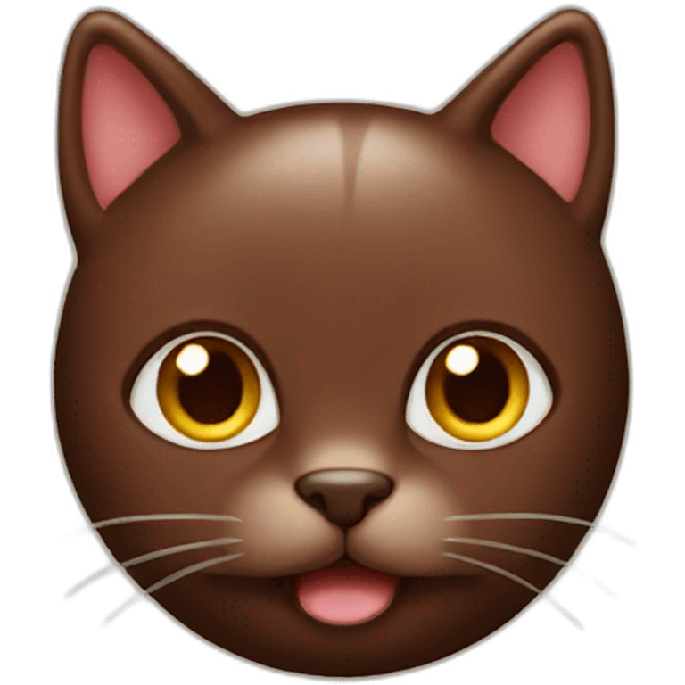 Chocolate cat emoji