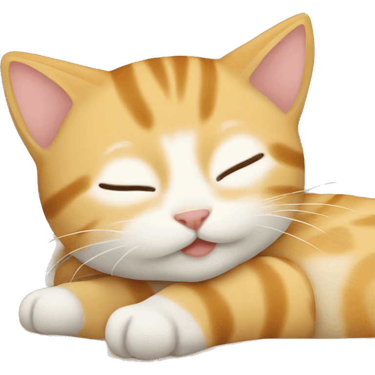 Sleeping Cheese Tabby Baby Cat emoji