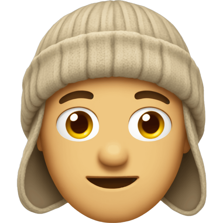 Beanie with ear flaps emoji