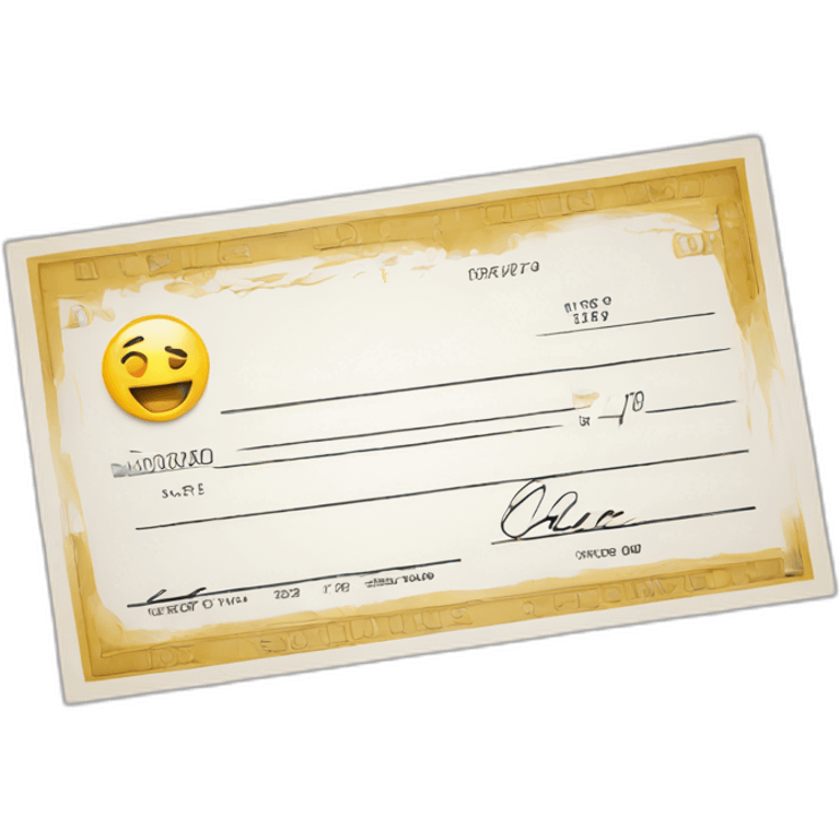 cheque emoji