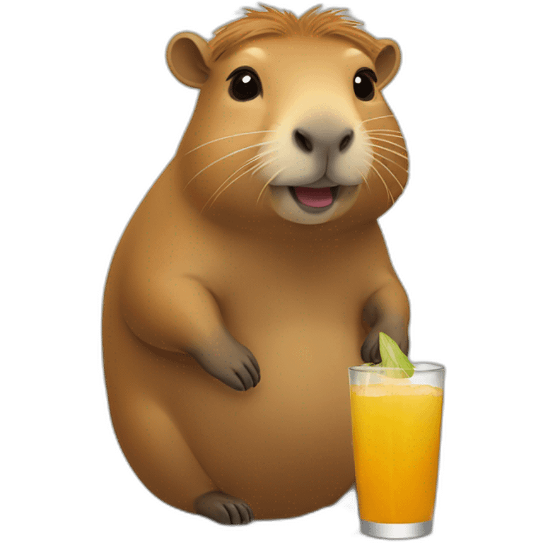 capybara drinking mate emoji