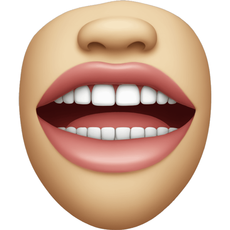 Sensual mouth emoji