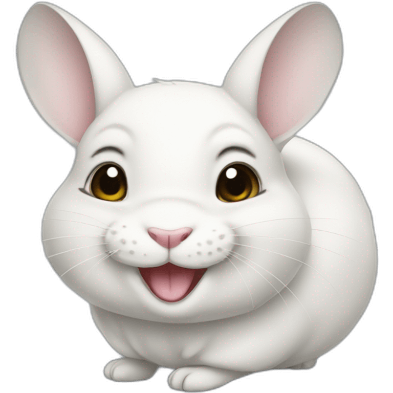 White Chinchilla with smile emoji