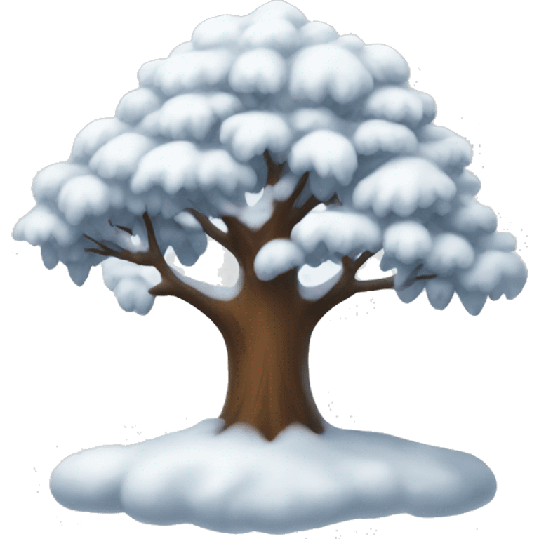 Snowy tree emoji