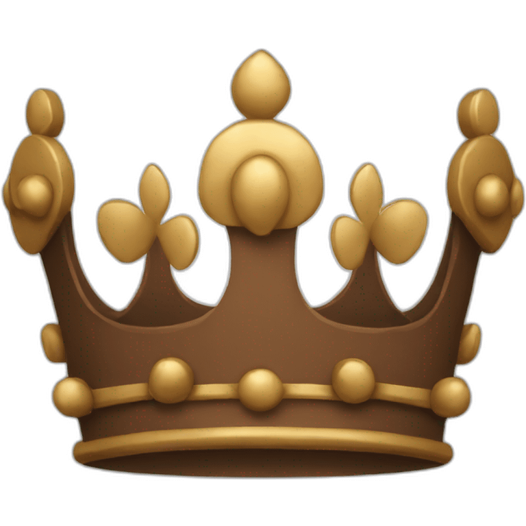 Brown crown emoji