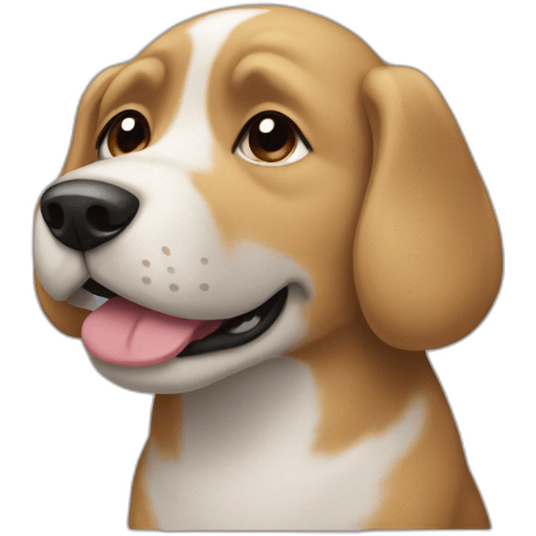 a dog on the pc emoji