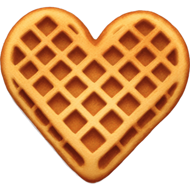 Heart shaped waffle emoji