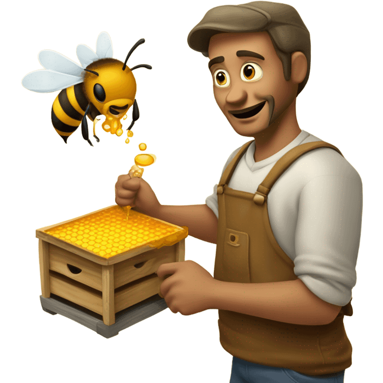 Man pulling honey emoji