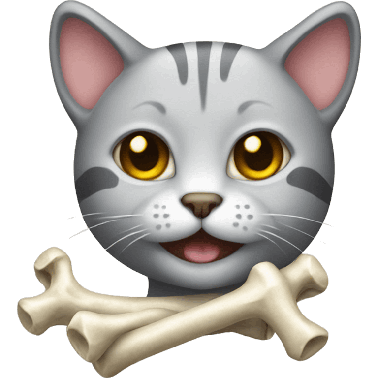 Cat with Bones emoji