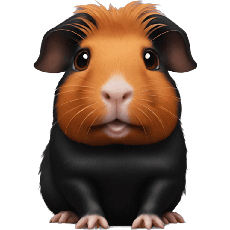 Black Guinea pig with a ginger spot on head  emoji