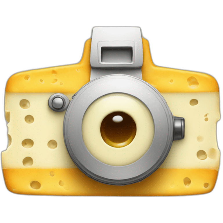 Camera made of cheese emoji