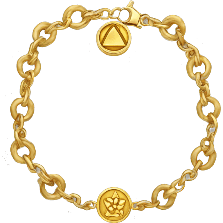 gold chakra bracelet realistic emoji