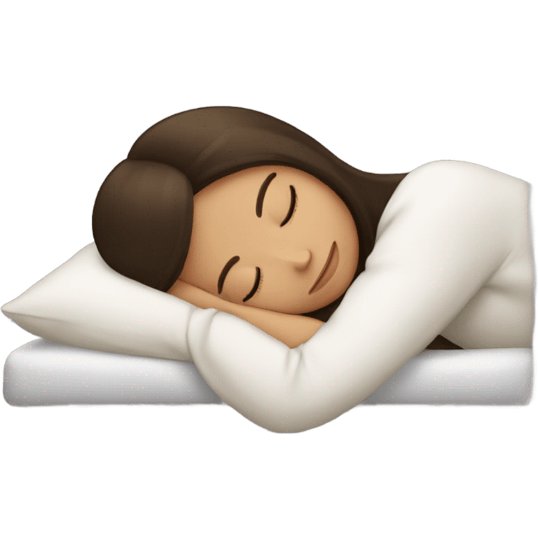 Brunette girl sleeping emoji