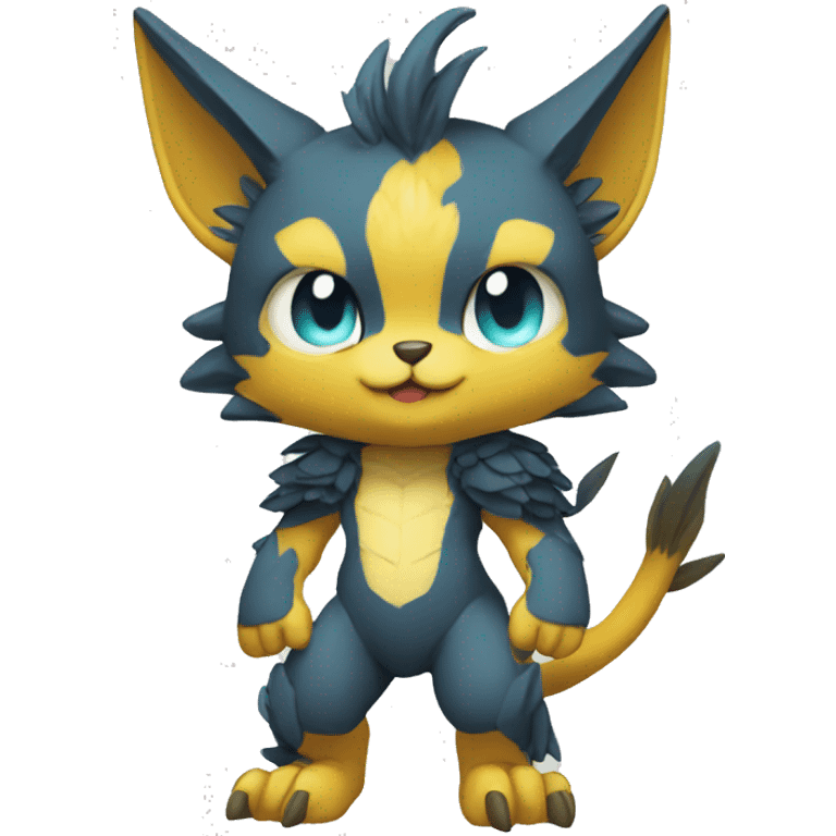 a anthro chibi-style Fakémon-hybrid full body emoji