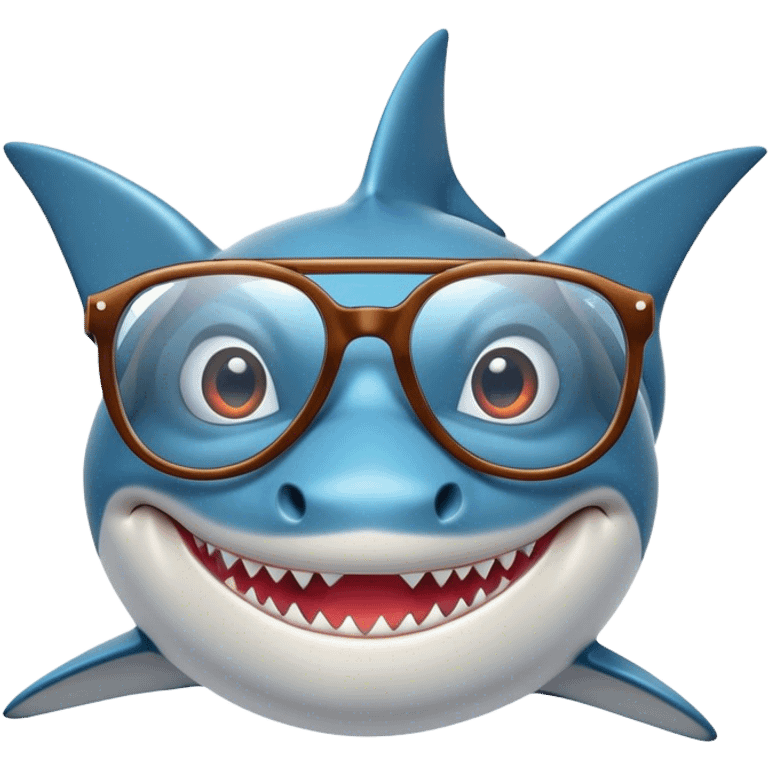 Shark with glasses  emoji