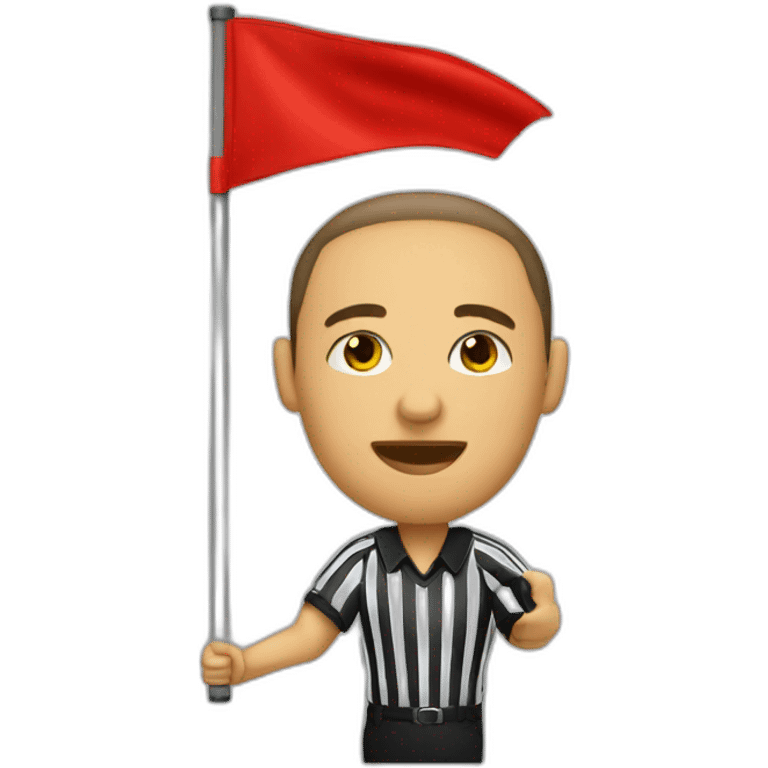 referee small red flag emoji